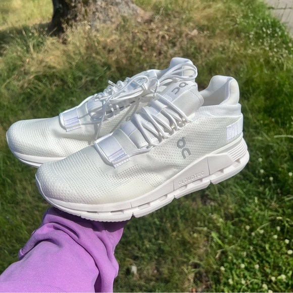 NWOB ON Cloudnova Shoes All White Undyed White Mens - Picture 11 of 11